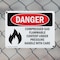 Signmission Compressed Gas Flammable Content Danger Sign, Plastic, 10in W x 7in L, 2PK OS-2PACK-DS-P-710-L-1077 - alternate 7